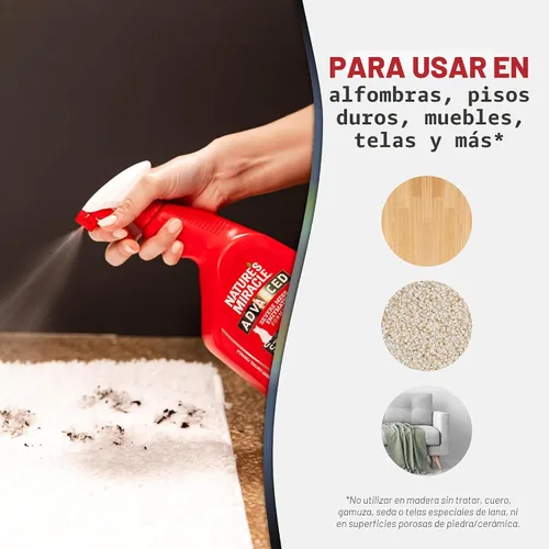 Miniatura 6 de Nature's Miracle Advanced Spray Eliminador de Manchas y Olores para Gatos, Fórmula Enzimática para Suciedad Severa, 32 fl oz