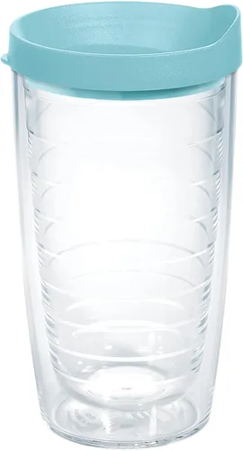 Miniatura 38 de Taza de viaje Tervis de doble pared transparente y colorida con tapa fabricada en Estados Unidos mantiene las bebidas frías y calientes, 24 onzas