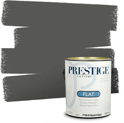 Miniatura 200 de PRESTIGE Paints - Pintura interior e imprimación en uno, 1 galón, cáscara de huevo, pimienta envejecida