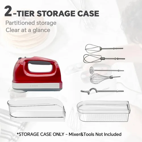 Miniatura 2 de KitchenAid - Caja de almacenamiento para batidora de mano para batidoras de mano KitchenAid serie KHM5/KHM6/KHM7/KHM9 Ultra Power Speed, caja