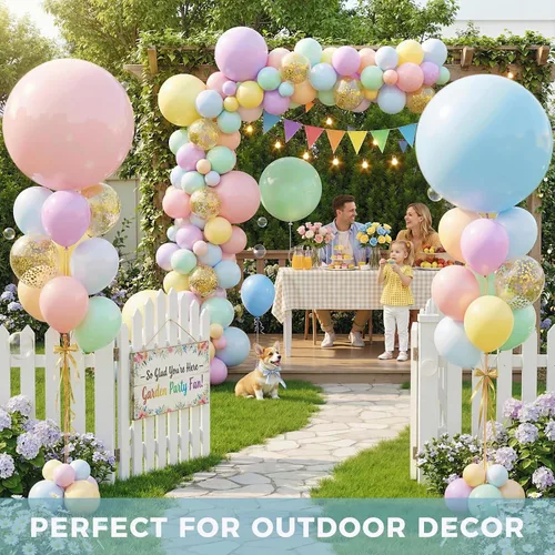 Miniatura 3 de LovesTown 12 globos grandes pastel, globos gigantes de látex de 36 pulgadas para decoración de bodas, fiestas y festivales (paquete de 2)