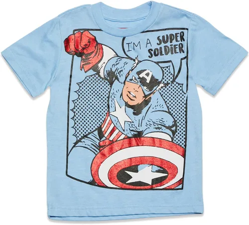 Miniatura 3 de Marvel 4 Pack Athletic T-Shirts Toddler to Big Kid Sizes (2T - 18-20)