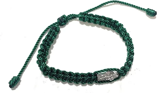 Miniatura 5 de Pulsera de hilo de San Judas Thaddeus verde Roja de hilo de San Judas Tadeo Cuentas de cristal No