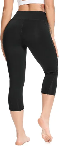 Miniatura 4 de FITTOO Leggings capri de yoga con bolsillos para mujer