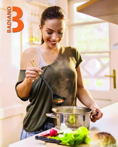 Miniatura 3 de Cuchara grande de silicona para sopa, utensilios de cocina antiadherentes con alta resistencia al calor, sin BPA, herramientas de cocina perfectas