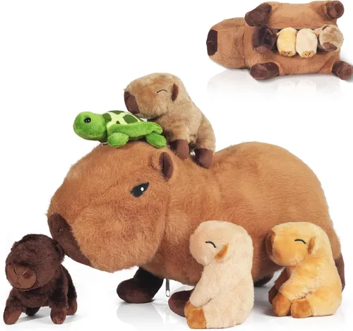 Miniatura 15 de Juego de peluche de pollo 9 en 1, juguete de peluche de pollo para niños, gallina ponedora de huevos con cremallera, pollos y huevos, juguetes
