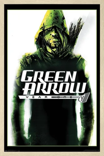 Miniatura 7 de Trends International DC Comics - Póster de pared con diseño de flecha verde, año uno, 14.725 x 22.375 pulgadas, versión enmarcada de madera