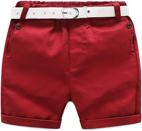 Miniatura 4 de Conjunto de camisa de manga corta con botones y pantalones cortos para bebé y niño, con estampado de verano