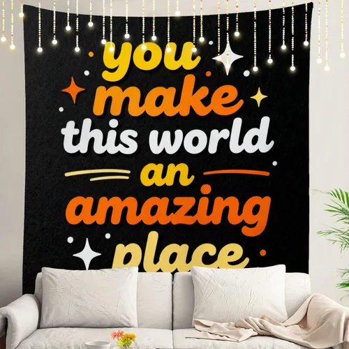 Miniatura 44 de Shrahala Tapiz de pared cristiano con palabras blancas, palabras de Navidad, escuela, Jesús, Biblia, adoración de la Biblia, tapiz grande