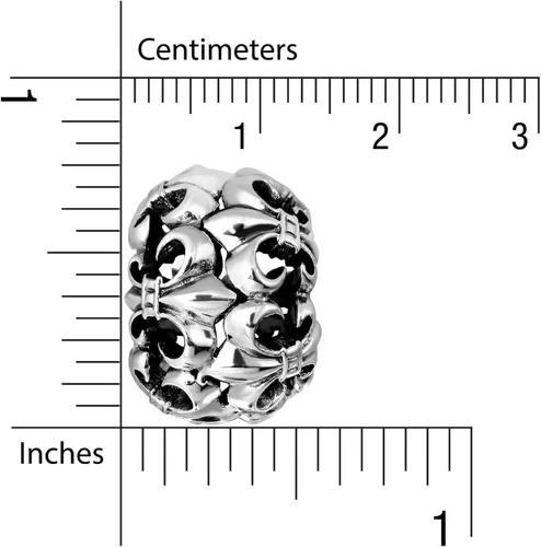 Miniatura 4 de withlovesilver Plata de ley 925Circonia Patrón Scout Flor Bola Bead Colgante