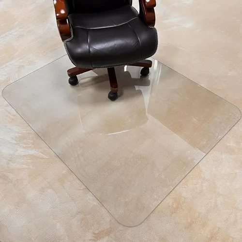 Miniatura 8 de Tapetes para sillas de cristal transparente, duras y resistentes (versión mejorada), 1/5 de pulgada de grosor, 47 x 40 pulgadas, puede usarse
