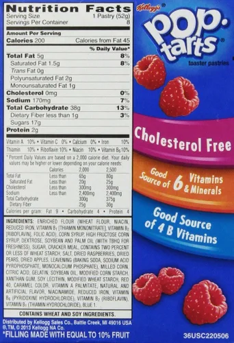 Miniatura 6 de Kellogg's Pop-Tarts - Pasteles tostadores de frambuesa esmerilados, paquete de 8 unidades, 14.7 onzas