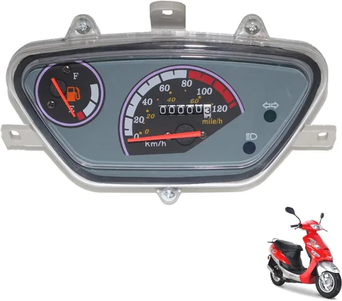 Miniatura 6 de Minho Cubierta de Velocímetro de PP para Motocicleta Compatible con Scooters Ciclomotores Chinos GY6 Taotao 50ATM