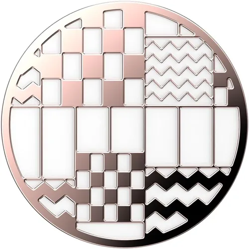 Miniatura 5 de PopSockets Agarre adhesivo para teléfono, soporte, soporte para teléfono, esmalte - patchwork dorado