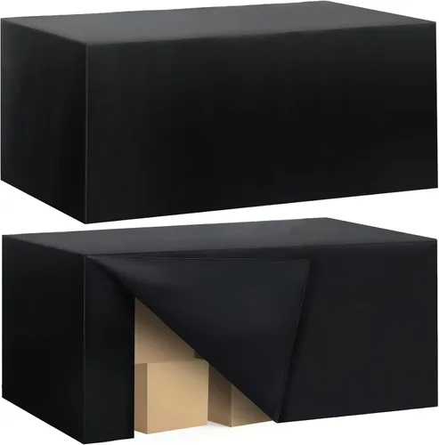 Miniatura 68 de Paquete de 2 manteles ajustados para mesa rectangular de 4 pies, 48 x 24 pulgadas, cubiertas de mesa verde manzana, tela de poliéster resistente al