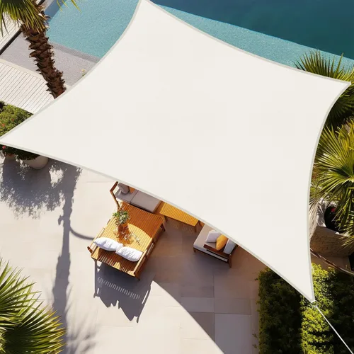 Shade&Beyond - Toldo tipo vela rectangular de 12 x 16 pies para proporcionar sombra, para patio, porche o actividades e instalaciones de exteriores,