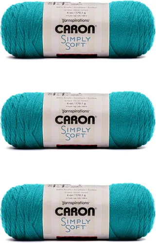 Miniatura 54 de Caron Simply Soft - Hilo verde militar, paquete de 3 unidades de 6.00 oz/6 onzas, 100% acrílico, peinado #4 (mediano), 315 yardas, tejido/ganchillo