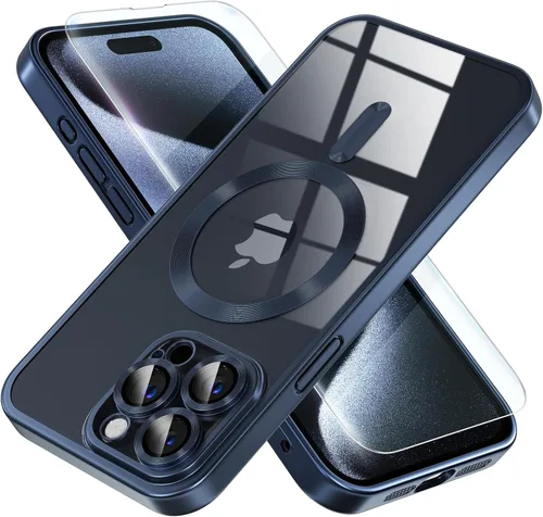 Miniatura 15 de Misea Funda magnética para iPhone 14 compatible con MagSafe [nunca amarillenta] [protección contra caídas de grado militar] protector completo