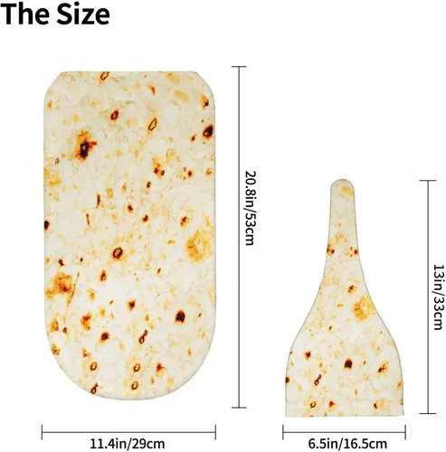 Miniatura 4 de Burrito Taco Tortilla Manta para recién nacido con juego de gorro, suave y elástica, manta de bebé, regalo divertido para baby shower de niños