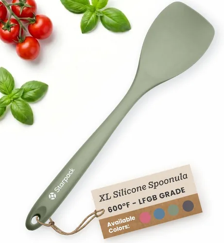 Miniatura 16 de Starpack 'The All Rounder' Espátula Spoonula de Silicona Premium - Cucharas Espátula de Silicona Resistentes al Calor hasta 600°F - Mejores Verde