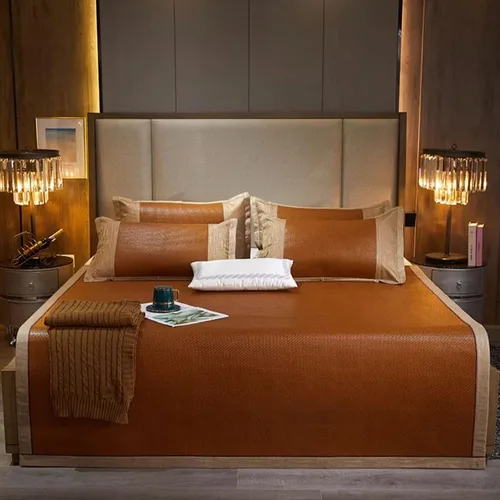 Miniatura 2 de Alfombrilla de dormir de ratán de verano, almohadilla de cama natural de artemisa, cubrecolchón refrescante, colchoneta transpirable para aire