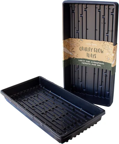Miniatura 8 de Bandejas de cultivo de 20 x 10 pulgadas, sin agujeros de drenaje, de plástico reciclado, bandejas para brotes de hierba de trigo, cultivo