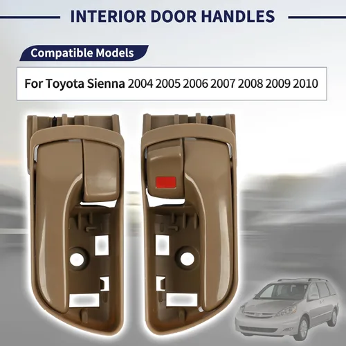 Miniatura 2 de 69206-AE010 69205-AE010 Manija interior de puerta compatible con Toyota Sienna 2004 2005 2006 2007 2008 2009 2010 Reemplazo 69206-AE010-B1 Manija