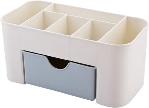 Miniatura 9 de Organizador de maquillaje de cosméticos, 6 compartimentos para maquillaje, organizadores de gran capacidad y almacenamiento con cajones, organizador