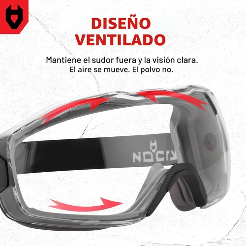Miniatura 7 de NoCry Gafas de seguridad antivaho sobre anteojos para hombres y mujeres — ANSI Z87.1 Premium antiarañazos y UV380 — Protección ocular con lente
