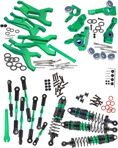 Pieza de actualizaciones para 1/10 Slash 2WD/Slash 2WD VXL, aleación Big Bore RC amortiguador de choques, brazo de suspensión delantero trasero,