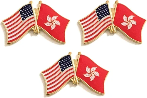 Miniatura 107 de 3 Pines de solapa con banderas de Estados Unidos y países internacionales, paquete de 3 pines dobles con diseño de banderas de Estados Unidos
