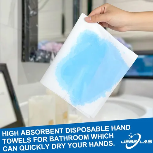 Miniatura 7 de JEBBLAS Toallas desechables para invitados, toallas de mano de tacto de lino, servilletas de papel similares a la tela, toalla de mano de papel