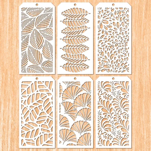 Miniatura 14 de 6 plantillas decorativas para bricolaje, plantillas geométricas reutilizables para pintura, plantillas de dibujo artístico, plantillas de cara