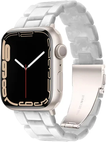 Miniatura 37 de HOPO Compatible With Apple Watch Band Thin Lightweight Resin Strap Bracelet Fashion Wristband Replacement For iWatch Bands Series Ultra 11 10 9 8 7