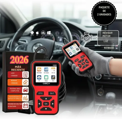 Miniatura 4 de Herramienta de diagnóstico del escáner V500 OBD2, lector de código profesional con transmisión de datos en tiempo real, búsqueda de DTC, preparación