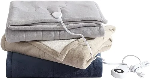 Miniatura 2 de Manta térmica suave con calor, ropa de cama súper suave y afelpada con reverso de sherpa, decoración cálida del hogar para cama o sofá (caqui, manta)