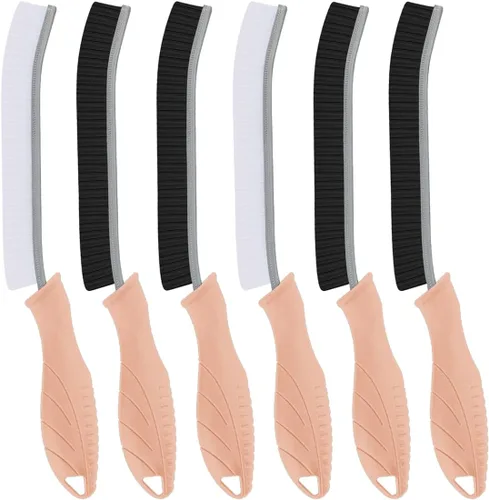 Miniatura 22 de TQRR 3 piezas cepillo de cerdas duras para limpieza de grietas, cepillo de limpieza, cepillo de limpieza para fregadero de cocina, cepillo para Negro