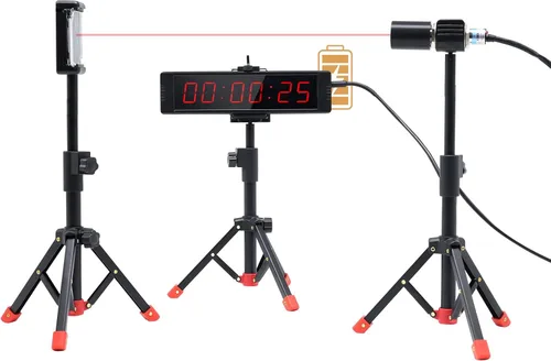 Temporizador de Reloj de Láser con Batería Incorporada – Sistema de Cronometraje de Puerta Láser con Cable para Carreras de Velocidad, Eventos de