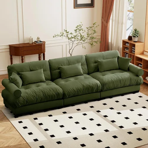 Miniatura 45 de SoarFlash Moderno sofá reclinable de terciopelo para sala de estar, sofá biplaza para apartamento, sofá de almacenamiento con marco de madera Azul