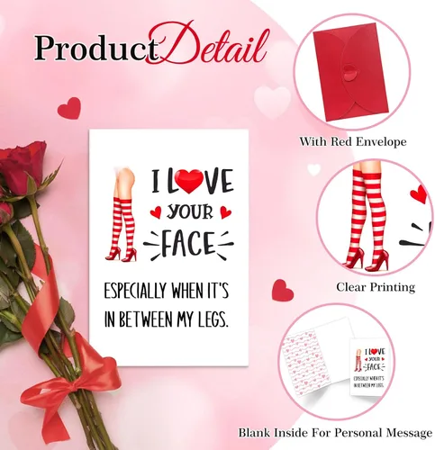 Miniatura 3 de PETCEE Divertida tarjeta de San Valentín para él, marido, novio, tarjetas de San Valentín traviesas y sucias para hombres y adultos, tarjeta