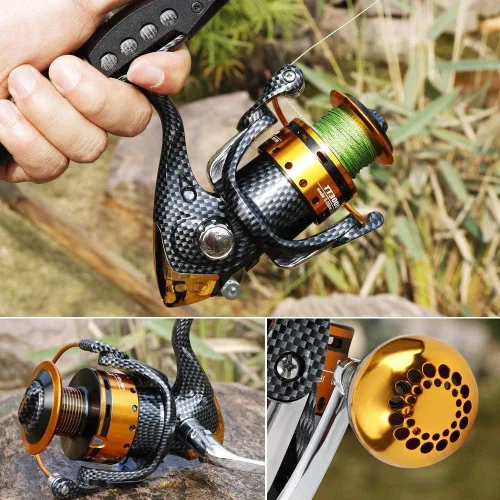 Miniatura 6 de Burning Shark Fishing Reels- 12+1 BB, Light and Smooth Spinning Reels, Powerful Carbon Fiber Drag, Saltwater and Freshwater Fishing