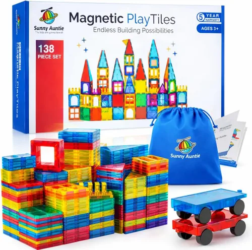 Miniatura 11 de Azulejos Magnéticos 180 PIEZAS (CONJUNTO XL), Azulejos Magnéticos para Niños, Juguete para Niños y Niñas de 3 4 5 6 7 8 Años, Conjunto