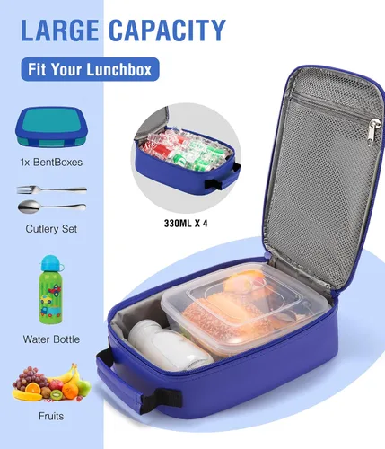 Miniatura 2 de Boys Lunch Box,Gamer Lunch Box for Boys Kids,Leather Insulated Lunch Bag for Kids,School Thermal Meal Cooler Lunch Boxes for Boy Kid