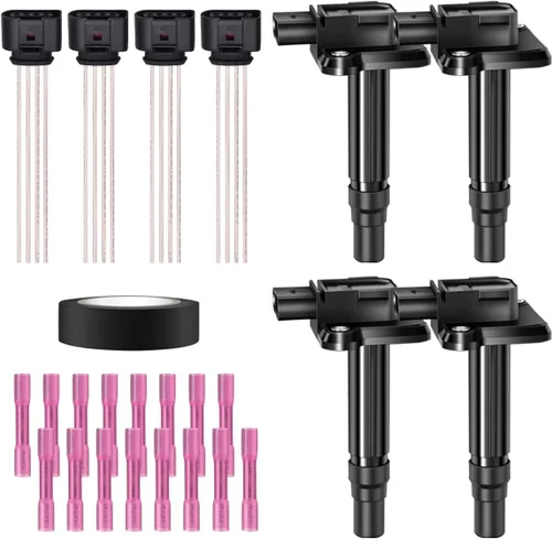 Miniatura 18 de Juego de 4 bobinas de encendido y conector hembra arnés de enchufe compatible con Infiniti Frontier Altima Versa Sentra NV200 Rogue FX50 QX60 QX70