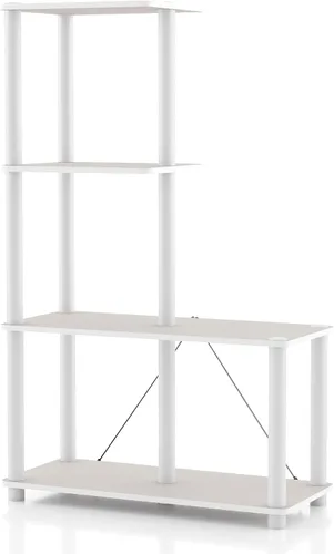 Miniatura 19 de Homes: Inside + Out Apexa Unidades de Estantería Estrecha Moderna de 4 Niveles, Estantes de Exhibición para Coleccionables, Estante de Pie de Fácil