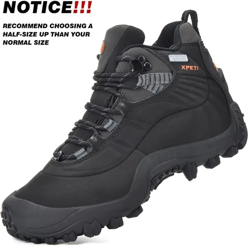 Miniatura 2 de Manfen Botas de senderismo impermeables Thermator de tiro medio para hombre, botas de senderismo para exteriores, 7