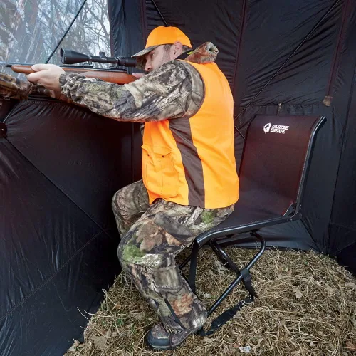 Miniatura 8 de Guide Gear Big Boy - Silla ciega de caza, asiento plegable portátil para disparar, giratorio cómodo, capacidad de 500 libras