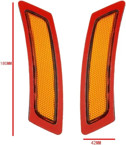 Miniatura 3 de Reflector de luces marcadoras laterales del parachoques delantero compatible con BMW F10/F11 Serie 5 528i 528ix 535i 550i 2011-2016 (lente ámbar)