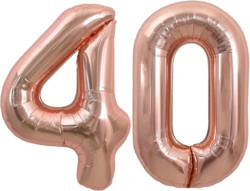 Miniatura 87 de TONIFUL 40 Inch Pastel Blue Number 8 Foil Balloons Large Mylar Foil Digital 8 Balloons for 8th Birthday, Gender Neutral Party, Baby Shower, Oro rosa