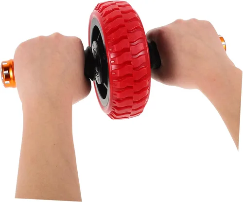 Miniatura 4 de NOLITOY Rueda de rodillo abdominal con asas antideslizantes para entrenamiento de fuerza central específico, equipo de entrenamiento abdominal
